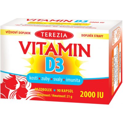 Terezia Vitamín D3 2000 IU 90 tablet – Zboží Dáma