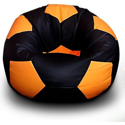 FITMANIA Fotbalový míč XXL+ podnožník Vzor: 05 ČERNO-ORANŽOVÁ – Zboží Mobilmania