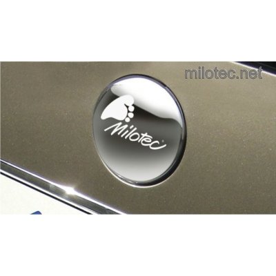Škoda Yeti Facelift Kryt emblému s vypískovaným logem Milotec - zadní – Zboží Mobilmania