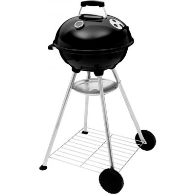 Pro-Tech shop Kulový gril na dřevěné uhlí s teploměrem a kolečky 47cm 55735 – Hledejceny.cz