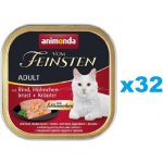 Animonda Vom Feinsten Adult hovězí kuřecí prsa bylinky 32 x 100 g – Hledejceny.cz