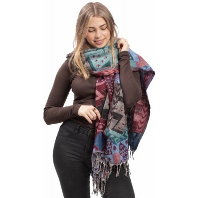 Šála INDI aztek bordó I. – Zboží Dáma