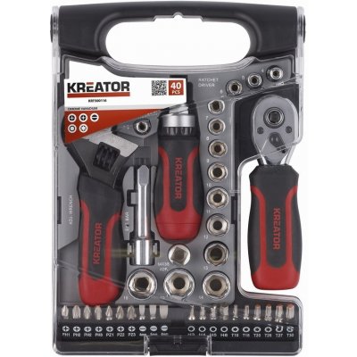 KREATOR KRT500116 - Ráčnová sada 40ks 1/4" , 3/8" – Hledejceny.cz