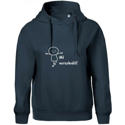 Mě nerozhodíš Oversized mikina dámská Moon kratší + širší Námořní modrá téměř černá – Zboží Dáma