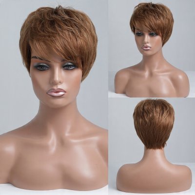 Paruka z pravých a umělých vlasů Maddie rezavá – Zboží Dáma