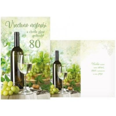 MFP přání k narozeninám 80 M11-564 T PRANI_T_2406 – Zboží Dáma