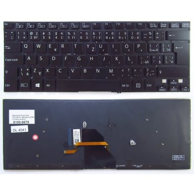 česká klávesnice Sony Vaio SVF14E Fit 14E černá CZ/SK no frame podsvit – Zboží Mobilmania