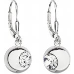 Pavona Stříbrné náušnice visací s krystaly Swarovski bílé kulaté 31260.1 – Zboží Mobilmania