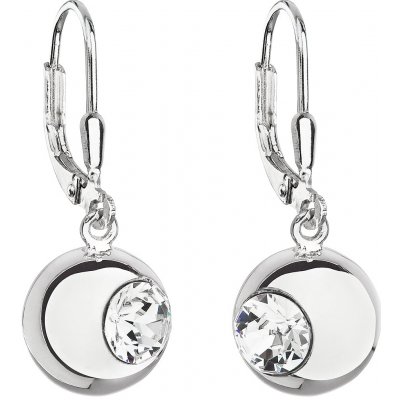 Pavona Stříbrné náušnice visací s krystaly Swarovski bílé kulaté 31260.1 – Zboží Mobilmania