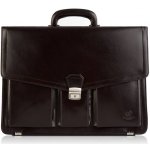 Paolo Peruzzi pánská kožená aktovka VINTAGE hnědá – Zboží Dáma