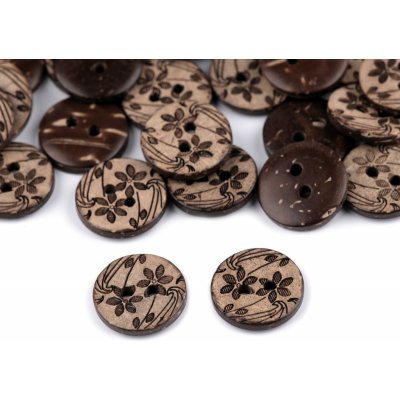 Knoflík kokos květ velikost 24" Varianta: 1 (24") přírodní stř., Balení: 10 ks – Hledejceny.cz