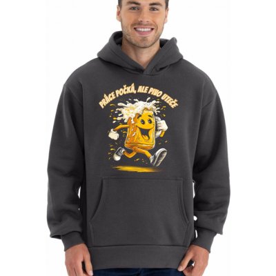 Práce počká, ale pivo uteče mikina OVERSIZE unisex – Zboží Dáma