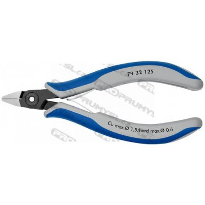 KNIPEX 79 32 125 Přesné boční štípací kleště na elektroniku, špičatá hlava, vícesl.návleky, brunýr. – Zbozi.Blesk.cz