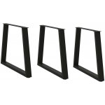 Omaxi 957536 Nohy k jídelnímu stolu ve tvaru V 3 ks černé 80 x 72-73,3 cm ocel – Hledejceny.cz