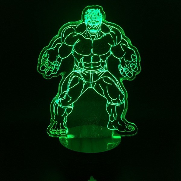 Beling Dětská lampa Hulk 7 barevná S1124