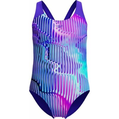 Speedo Splashback Dívčí jednodílné sportovní plavky, fialová – Zboží Dáma