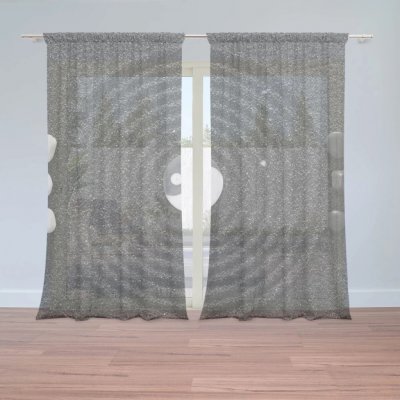 Sablio Záclony Jin a jang: 2ks 150x250cm – Zboží Mobilmania