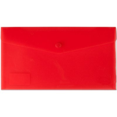 Obal s patentkou PP/DL, průhledný/ červený – Zboží Mobilmania