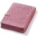 Dětská deka BABYONO Bambusová pletená deka Růžová
