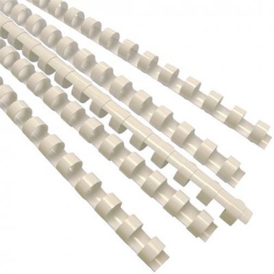 Eurosupplies vázací hřbety plastové A4 12,5 (12) mm bílé 100 ks – Zboží Živě