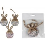 Zajíc k zavěšení, 3 ks D4860 – Zboží Mobilmania