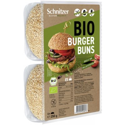 Schnitzer Housky na burger bezlepkové BIO 250 g – Zboží Dáma