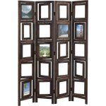Design-Shop paraván s fotorámečky 161 x 125 cm hnědá – Zboží Dáma