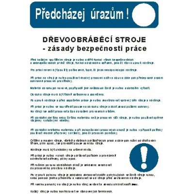 Dřevoobráběcí stroje - zásady bezpečnosti práce | Plast, A3 – Zboží Mobilmania