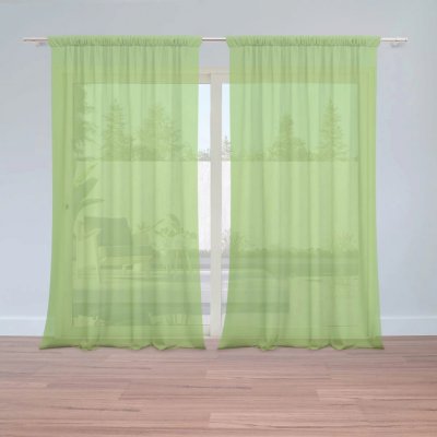 Záclony Jablečná zelená: 2 ks - 150x250 cm - Sablio – Hledejceny.cz