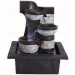 Home Styling Collection Domácí fontána stojící dekorace LED podsvícení 21,5 x 19 x 26 cm černá – Zboží Dáma