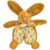 Hračka pro nejmenší Doudou et Compagnie plyšový zajačik na maznanie Bunny Comforter Ocher v darčekovom balení hnedý 18 cm DC4193