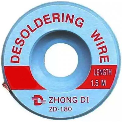 Zhongdi Electronic Tools Lanko pro odsávání cínu 2mm/1.5m Zhongdi ZD-180 – Zboží Dáma