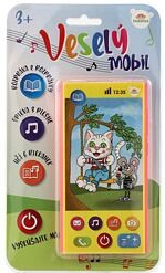 Teddies Veselý Mobil Telefon plast slovensky mluvící 7,5 x 15 cm na baterie se zvukem na kartě