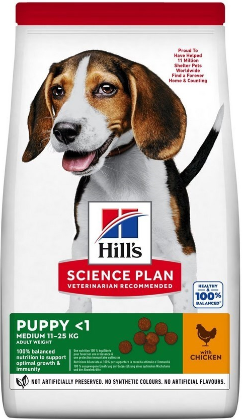 Hill s Science Plan Puppy Medium Chicken 18 kg od 1 700 K