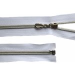 Prima-obchod Spirálový zip se stříbrnými zoubky No 5 délka 75 cm, barva Bílá – Hledejceny.cz