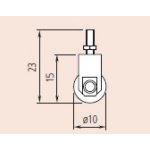 Dotek měřící rolovací 23x10mm, pro úchylkoměry (mitu-901954)