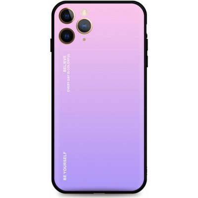 Pouzdro TopQ LUXURY iPhone 11 Pro pevný duhový růžový