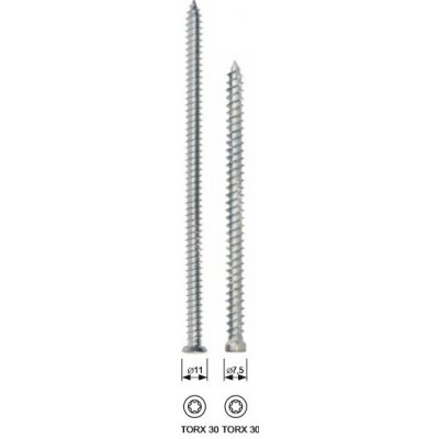 Turbošrouby T30 plochá hlava, 7,5 mm Délka: 132 mm – Zbozi.Blesk.cz