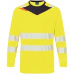 Portwest tričko DX416 Hi-Vis dlouhý rukáv vystražné Žlutá černá M – Zboží Dáma