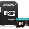 Paměťová karta ADATA MicroSDXC 64 GB AUSDX64GUI3V30SA2-RA1