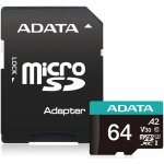 ADATA MicroSDXC 64 GB AUSDX64GUI3V30SA2-RA1 – Hledejceny.cz