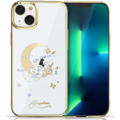Pouzdro Kingxbar Moon Series Flower iPhone 13 Swarovski Crystals zlaté – Zboží Mobilmania