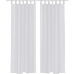 Bílé průsvitné závěsy - 2 ks - 140 x 245 cm – Sleviste.cz