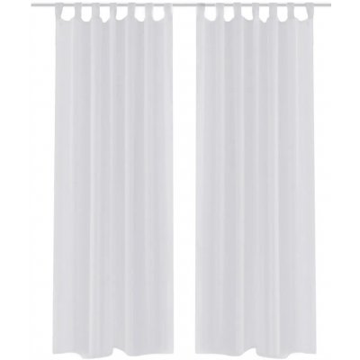 Bílé průsvitné závěsy - 2 ks - 140 x 245 cm – Sleviste.cz