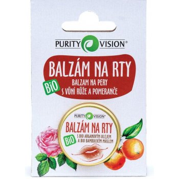 Purity Vision Balzám na rty BIO růže a pomeranč 12 ml