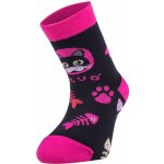Unuo Bambusové ponožky Kočka růžové