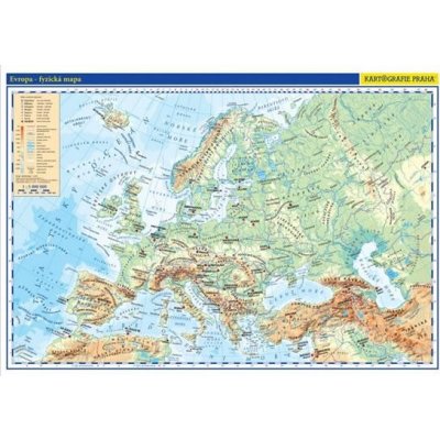 Evropa - školní fyzická nástěnná mapa, 136x96 cm/1:5 mil. – Zboží Mobilmania