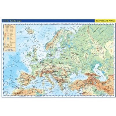 Evropa - školní fyzická nástěnná mapa, 136x96 cm/1:5 mil. – Hledejceny.cz