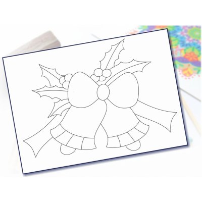 Radost v písku Šablona na pískování vánoční zvoneček A4 210 x 297 mm – Zboží Dáma