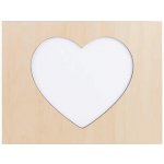 Fotorámeček překližka obdélník 25 x 19 cm - výřez srdce sublimace termotransfer – Zboží Živě